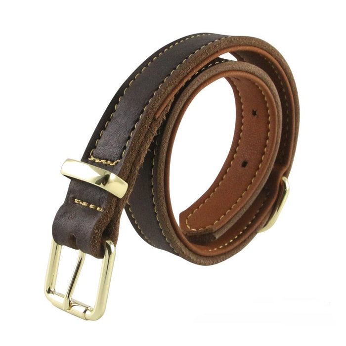 Genuine Leather Dog Double Layer Collar-4