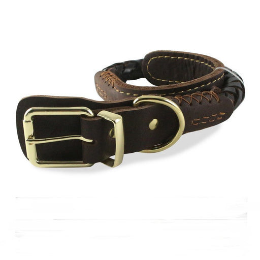 Genuine Leather Woven Dog Collar  | TOUCHANDCATCH NZ - Touch and Catch NZ