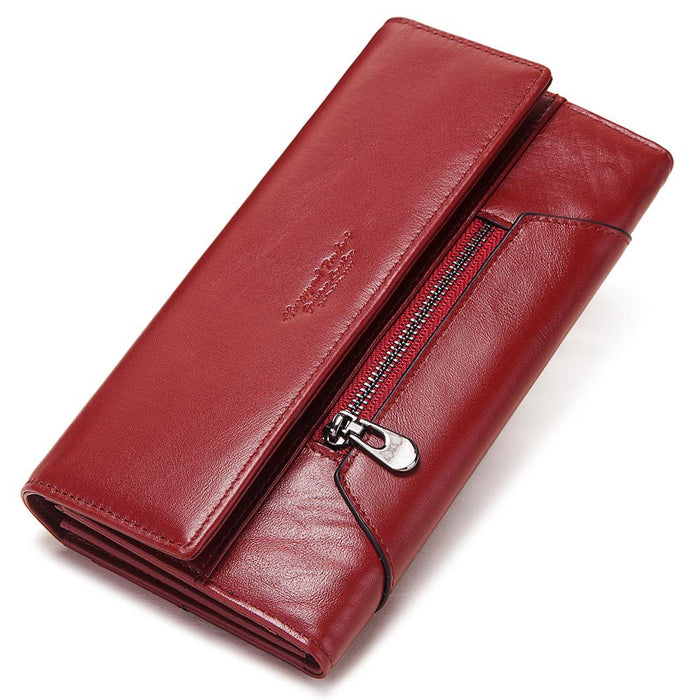 Women's Genuine Leather Trifold Purse 231 | TOUCHANDCATCH NZ - Touch and Catch NZ