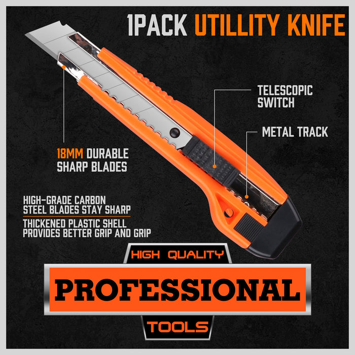 3 Pack Retractable Utility Knife Set  | TOUCHANDCATCH NZ - Touch and Catch NZ