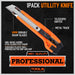 3 Pack Retractable Utility Knife Set  | TOUCHANDCATCH NZ - Touch and Catch NZ