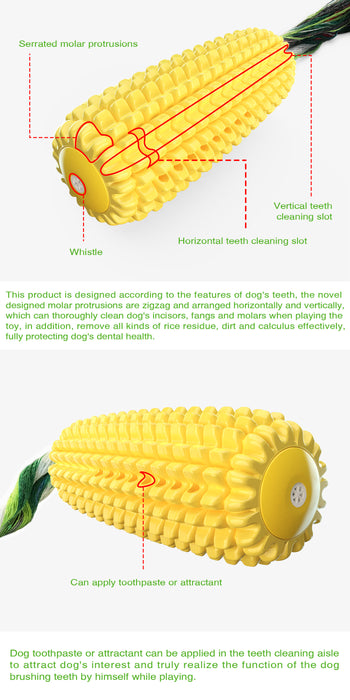 Multi-function Dog Toy Corn Shape With Beep | TOUCHANDCATCH NZ - Touch and Catch NZ