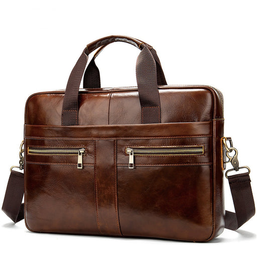 Genuine Leather Briefcase, Laptop Bag 419-1