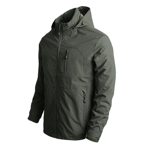 Men's Waterproof Jacket- Army Green-1