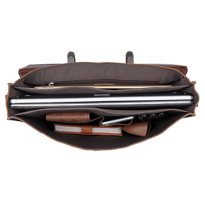 Genuine Leather Briefcase, Laptop Bag 490-4