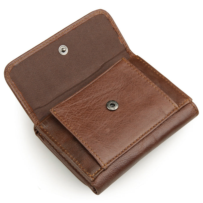 Genuine Leather Tri-fold RFID Wallet-3