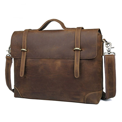 Men's Genuine Leather Briefcase, Laptop Bag 482-1