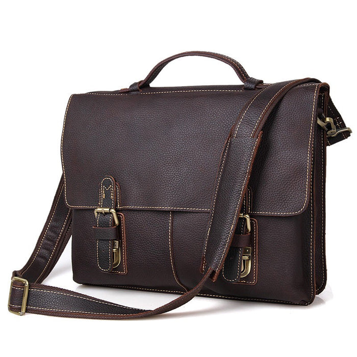 Genuine Leather Briefcase, Laptop Bag 490-1