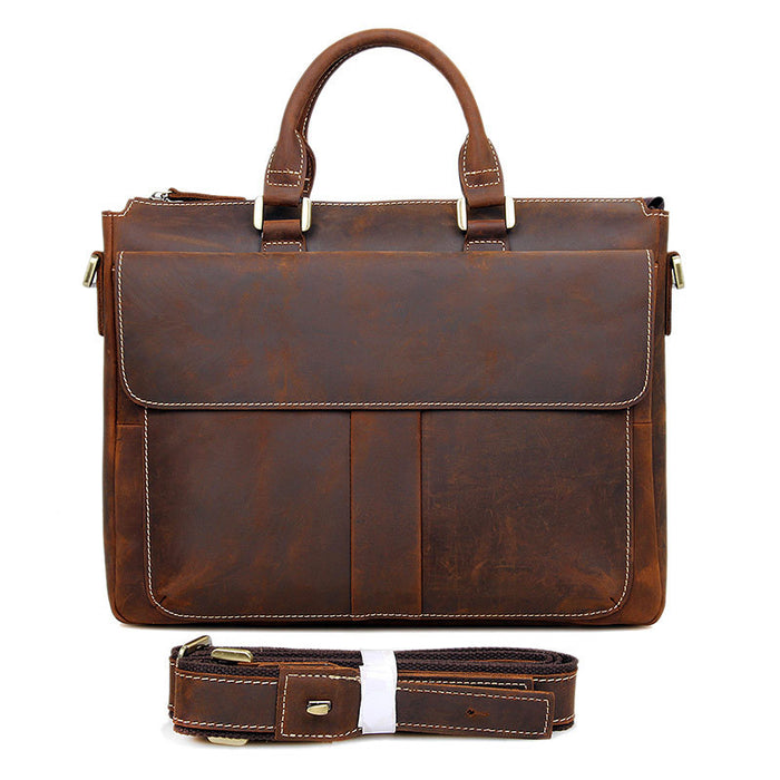 Genuine Leather Briefcase, Laptop Bag For 15.6 Inch Laptop 413 -8