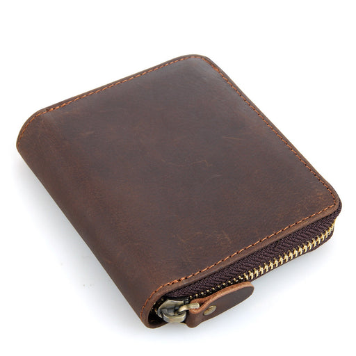 Men's Leather Zip-Around Wallet 383 | TOUCHANDCATCH NZ - Touch and Catch NZ