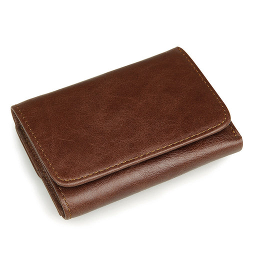 Genuine Leather Tri-fold RFID Wallet-1