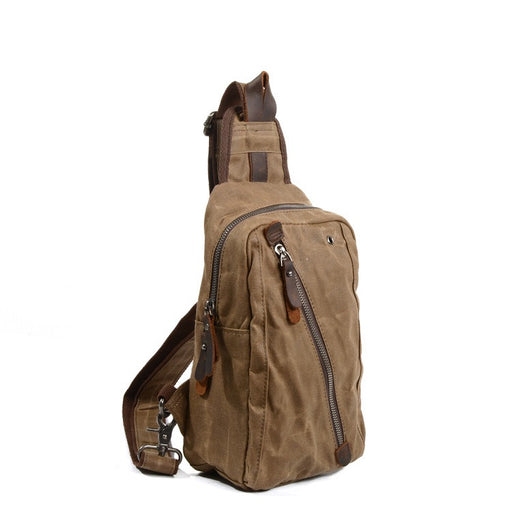 Canvas Leather Chest Bag, Bum Bag 018 | TOUCHANDCATCH NZ - Touch and Catch NZ