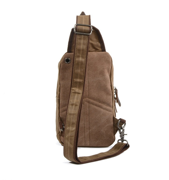 Canvas Leather Chest Bag, Bum Bag 018 | TOUCHANDCATCH NZ - Touch and Catch NZ