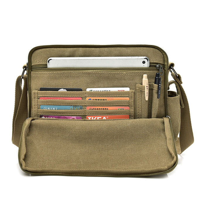 Men's Washed Canvas Crossbody Bag, Satchel TC661 | TOUCHANDCATCH NZ - Touch and Catch NZ