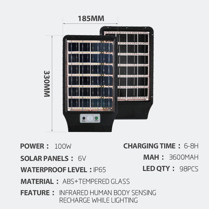 Integrated 100W LED Solar Powered Sensor Floodlight | TOUCHANDCATCH NZ - Touch and Catch NZ