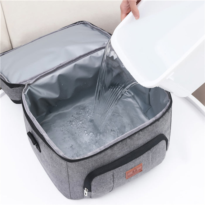 Insulated 2-Compartment Lunch Bag, Thermal Bag, Picnic Bag 10 Litre-4