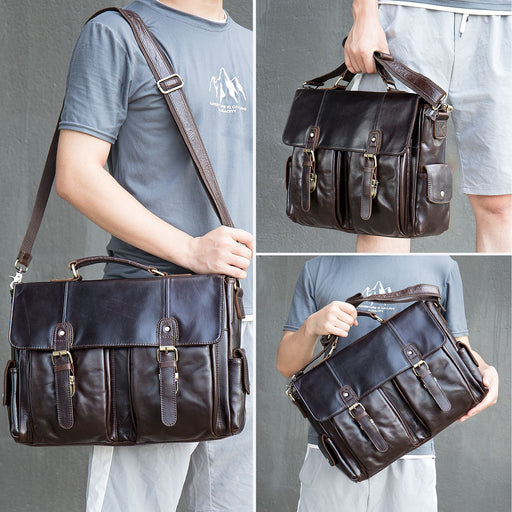 Genuine Leather Briefcase, Laptop Bag 442-6