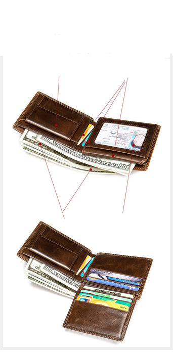Genuine Leather RFID Bi-Fold Wallet 313 | TOUCHANDCATCH NZ - Touch and Catch NZ