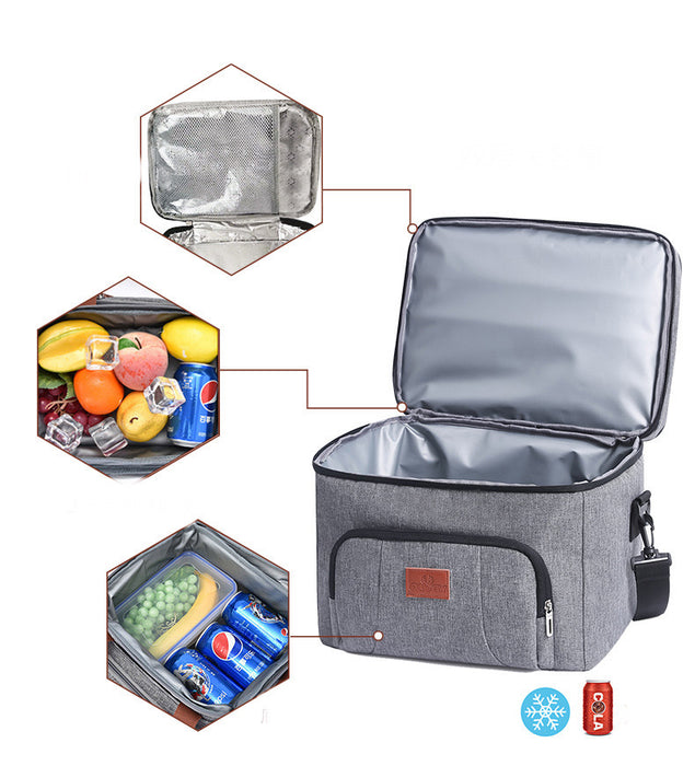 Insulated 2-Compartment Lunch Bag, Thermal Bag, Picnic Bag 10 Litre-3