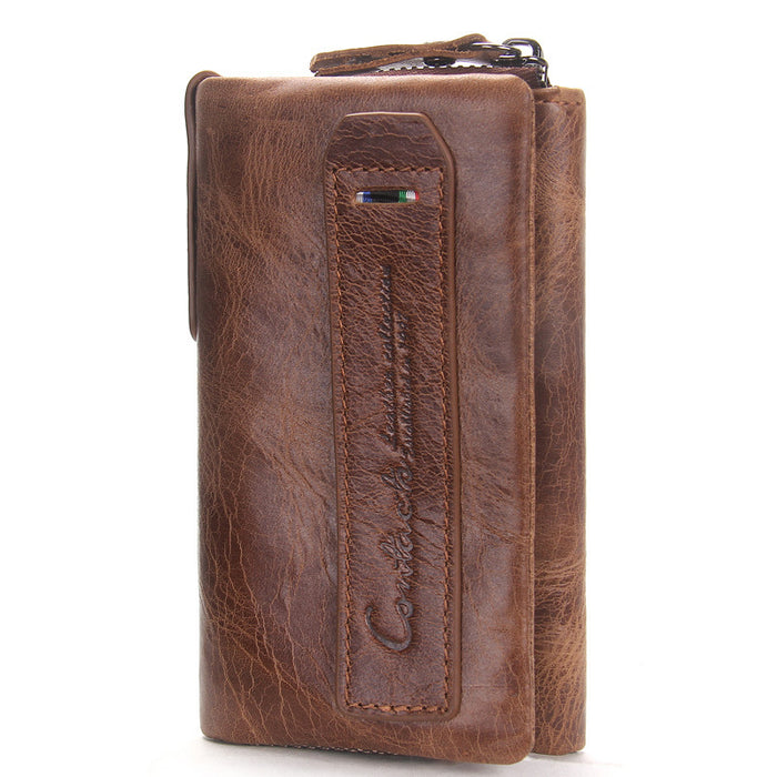 Genuine Leather Key Case T013 Coffee Color -1